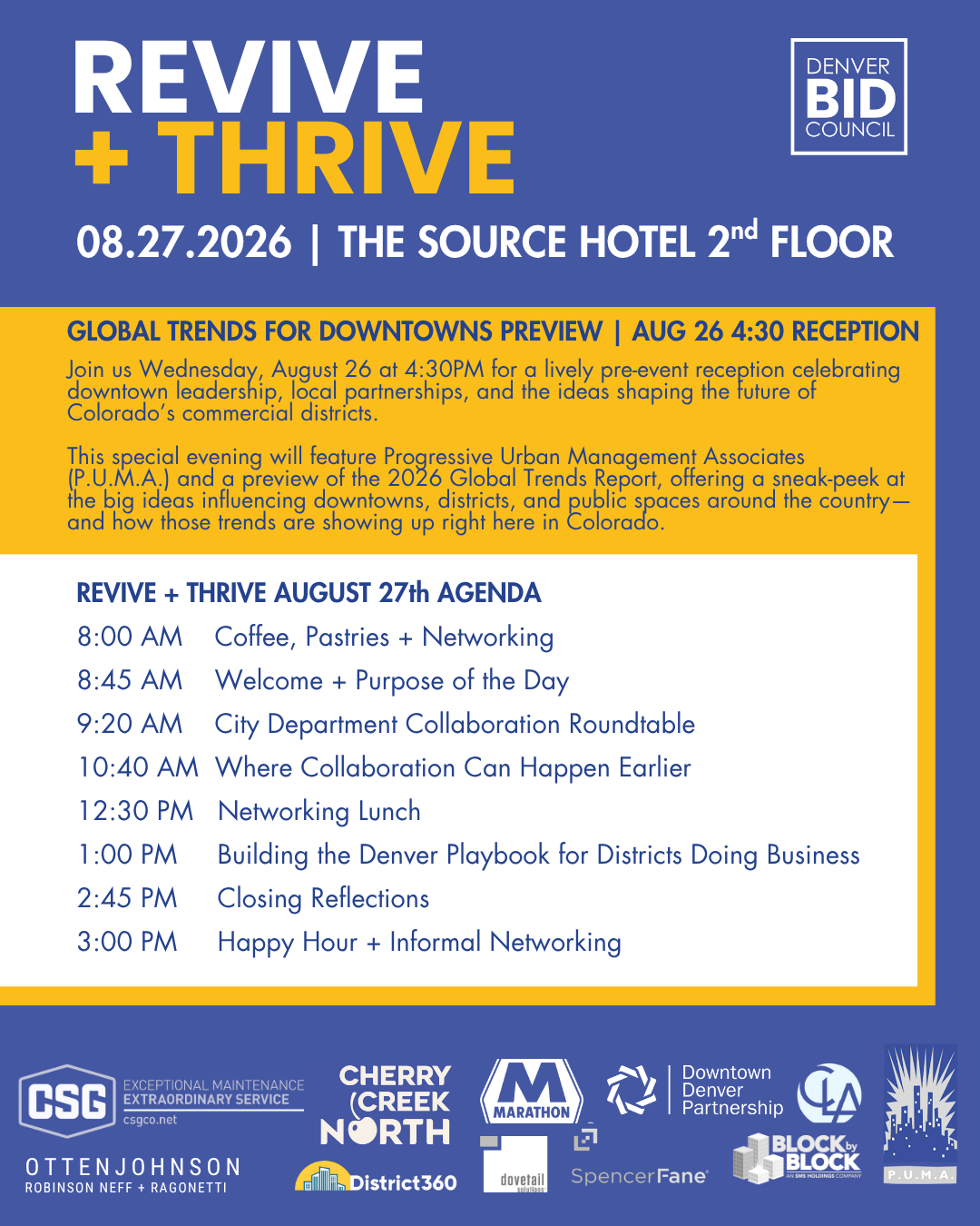 REVIVE + THRIVE agenda